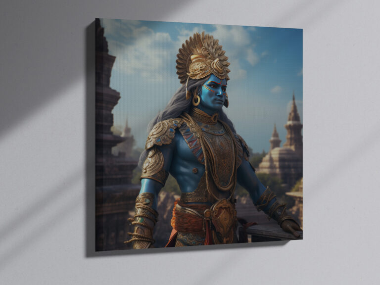 Lord Vishnu - Hindu God - Canvas Wall Art